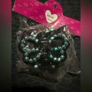 Black and Teal Hair Clip